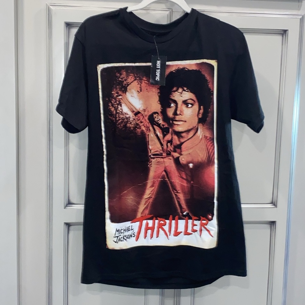 New Hot Topic graphic short sleeve black band T-shirt unisex M - Picture 1 of 7